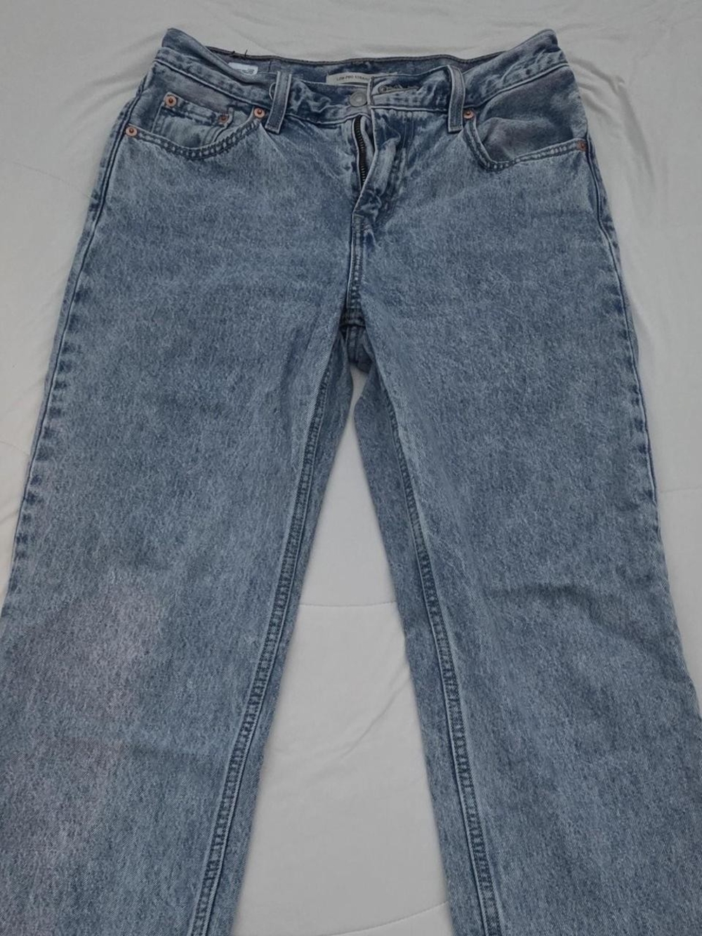 Levi's Straight-Leg Jeans in Faded Blue Denim